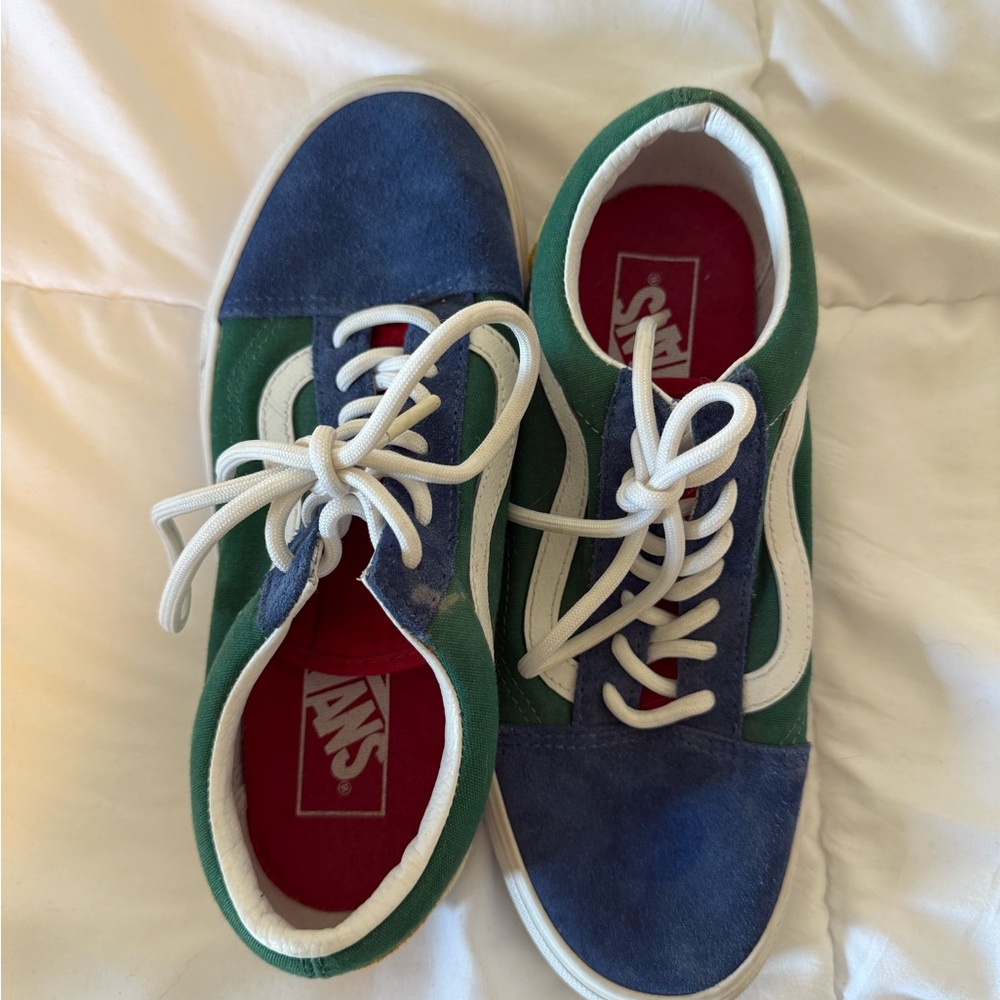 Vans Classic Blue and Green Shoes